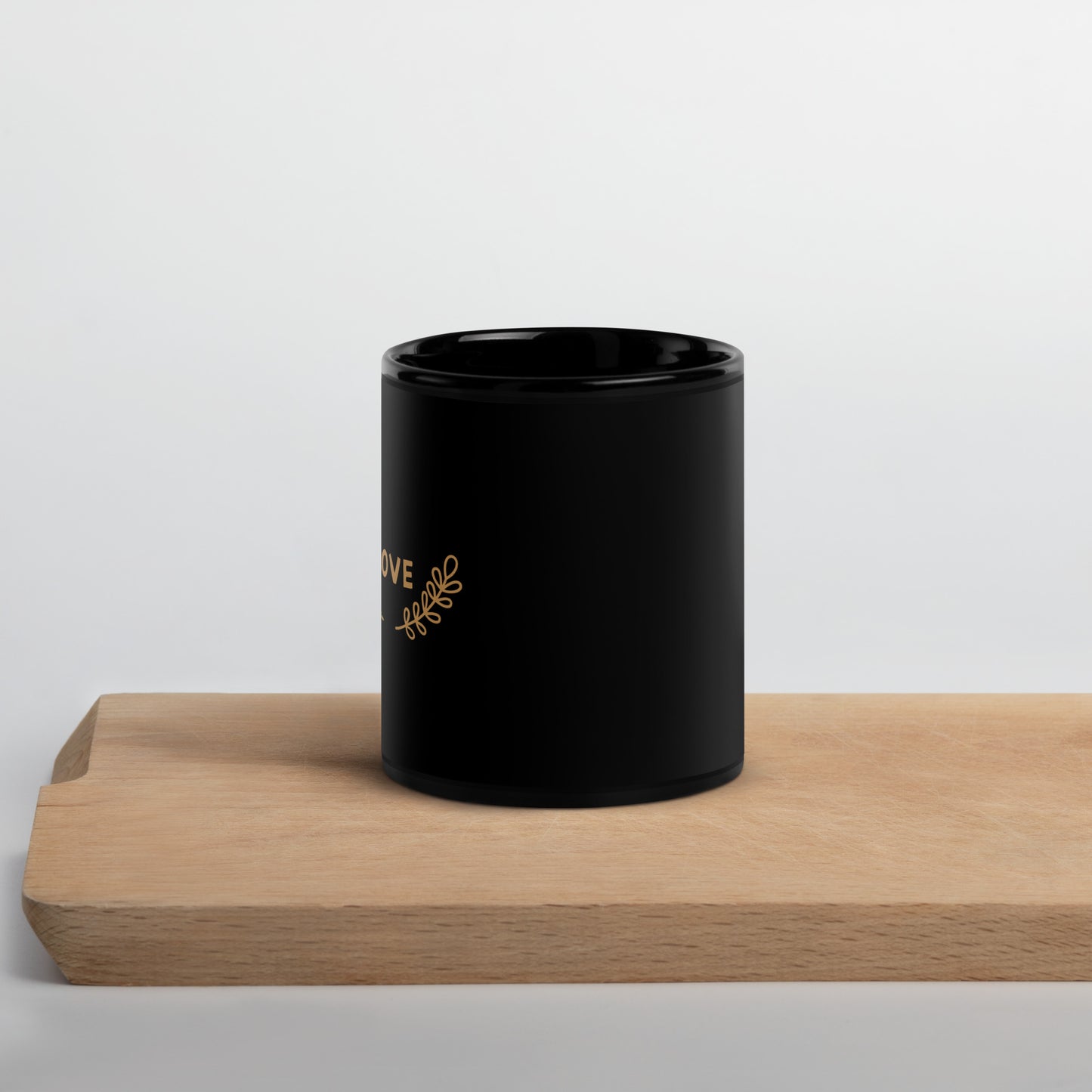 Black Glossy Mug - LOVE emblem