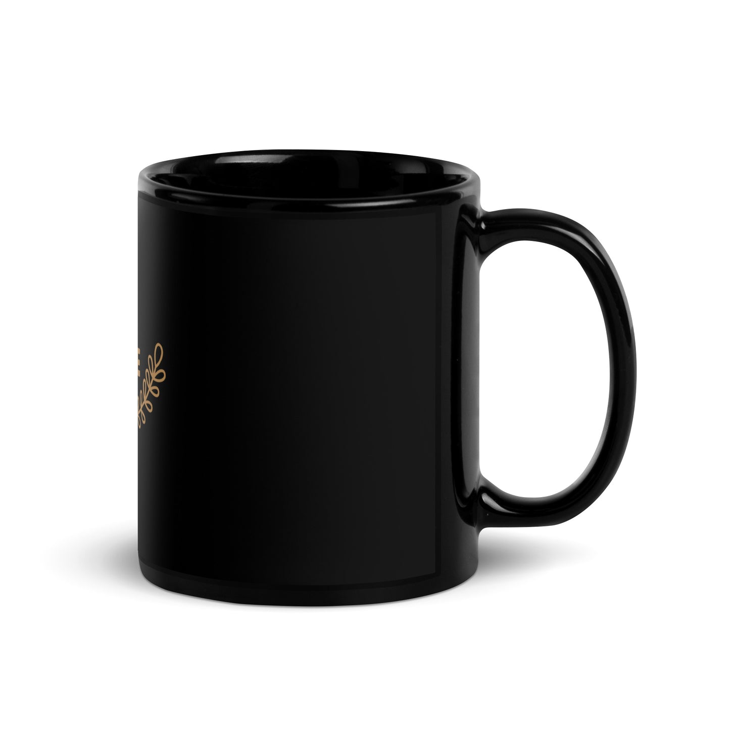 Black Glossy Mug - LOVE emblem