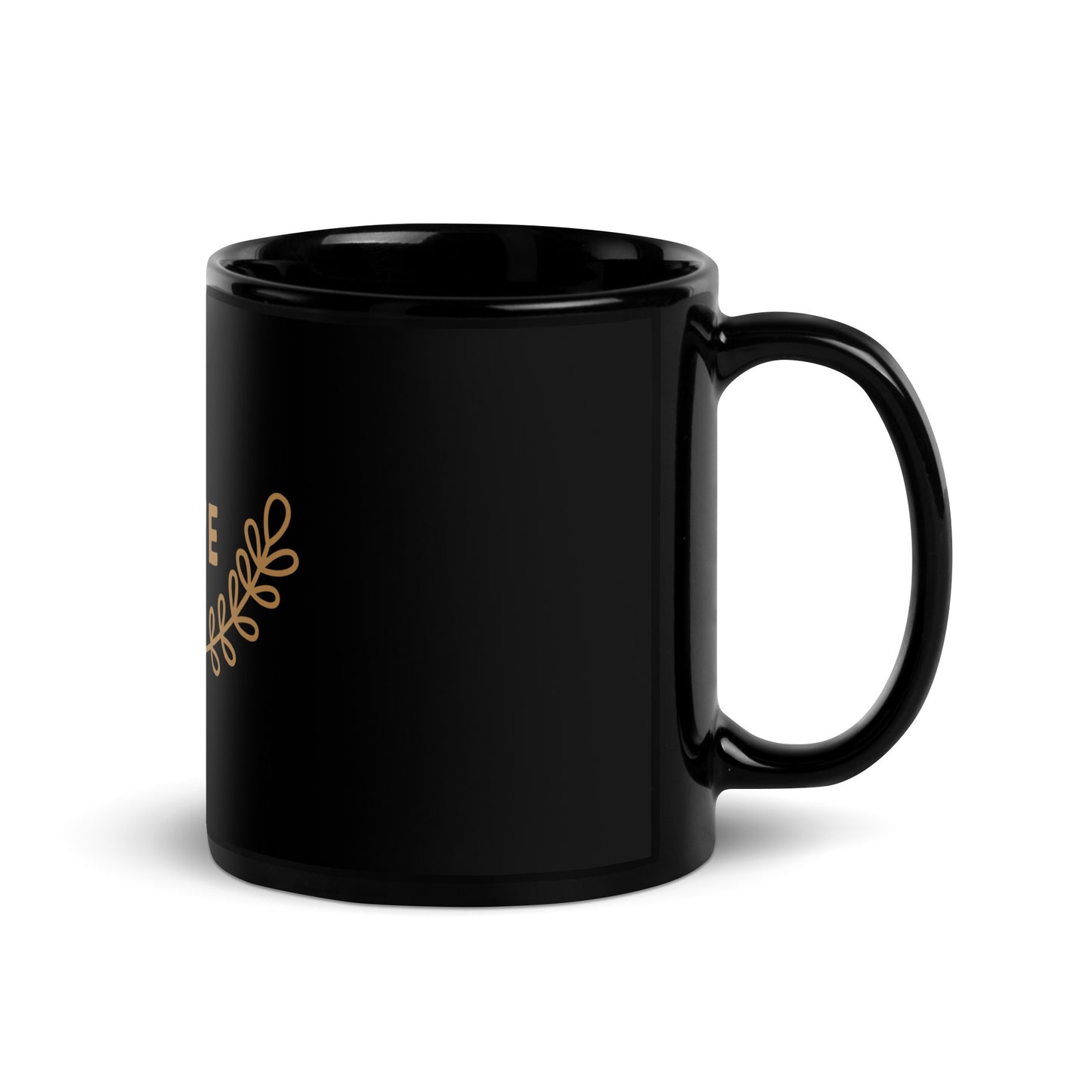 Black Glossy Mug - LOVE emblem