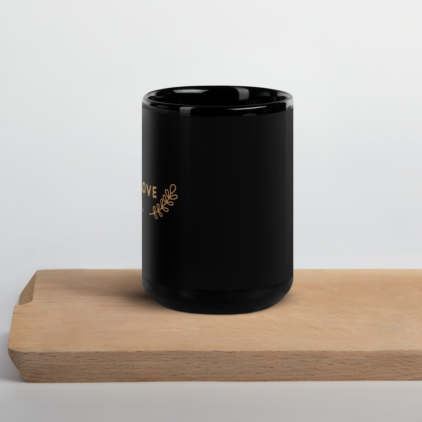 Black Glossy Mug - LOVE emblem