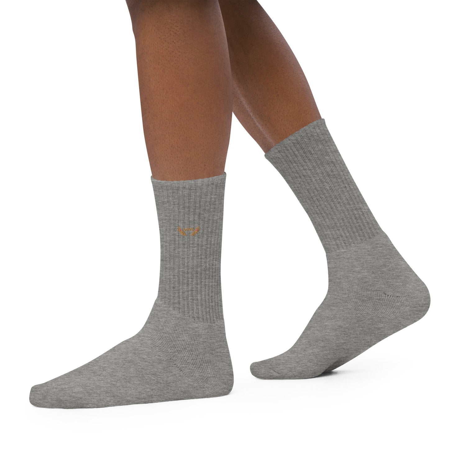 Embroidered socks LOVE logo - premium, made in USA